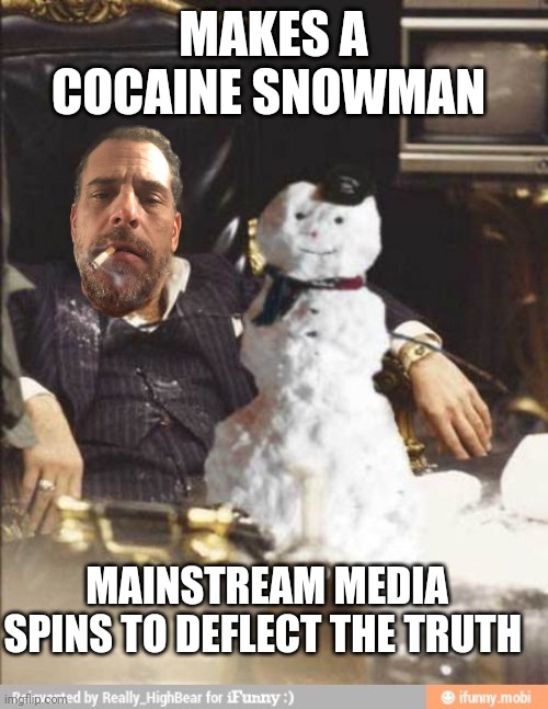 Cocaine | MAKES A COCAINE SNOWMAN; MAINSTREAM MEDIA SPINS TO DEFLECT THE TRUTH | image tagged in white house | made w/ Imgflip meme maker