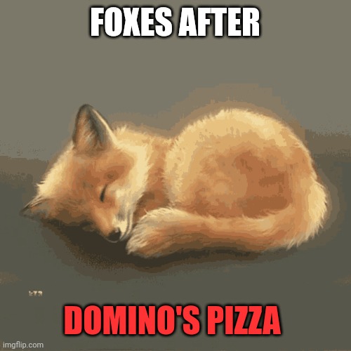 Fox facts. | FOXES AFTER; DOMINO'S PIZZA | image tagged in fox,facts | made w/ Imgflip meme maker