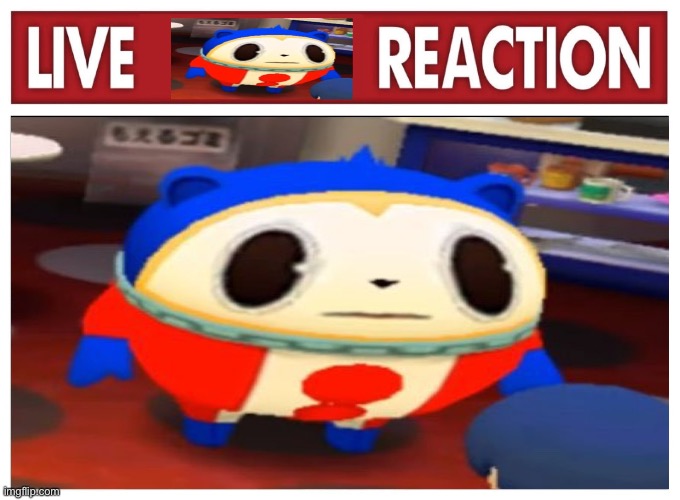 Live Teddie reaction | image tagged in live teddie reaction | made w/ Imgflip meme maker