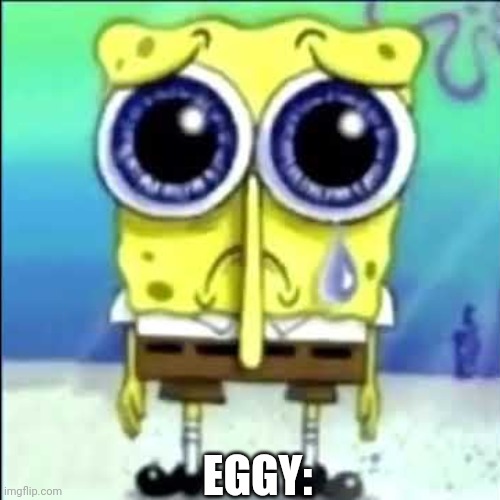 Sad Spongebob | EGGY: | image tagged in sad spongebob | made w/ Imgflip meme maker