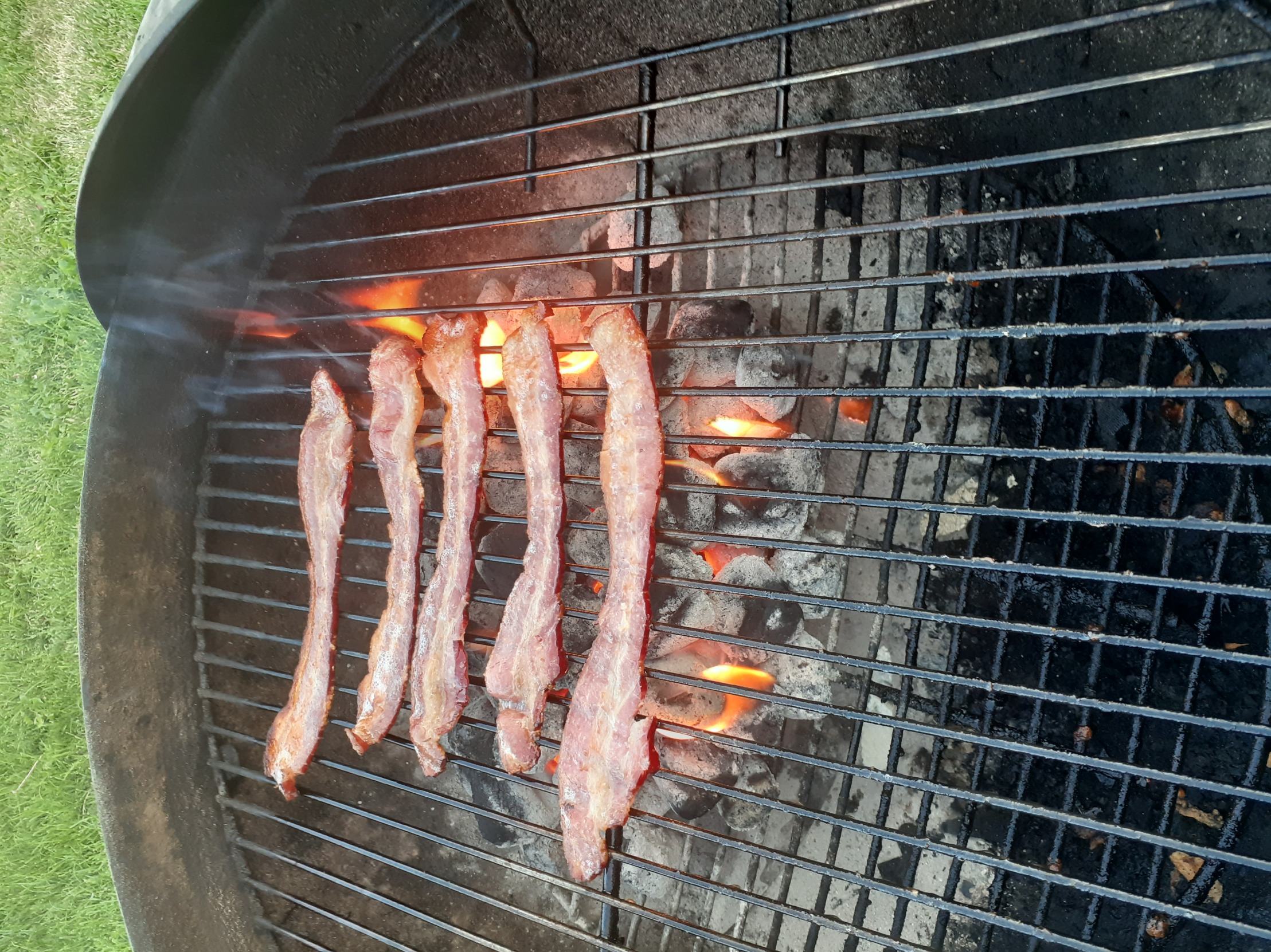 Grilling bacon Blank Meme Template
