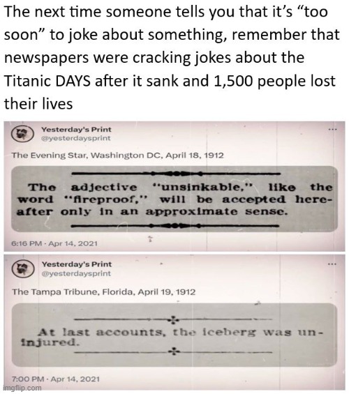 Too late? | image tagged in titanic | made w/ Imgflip meme maker
