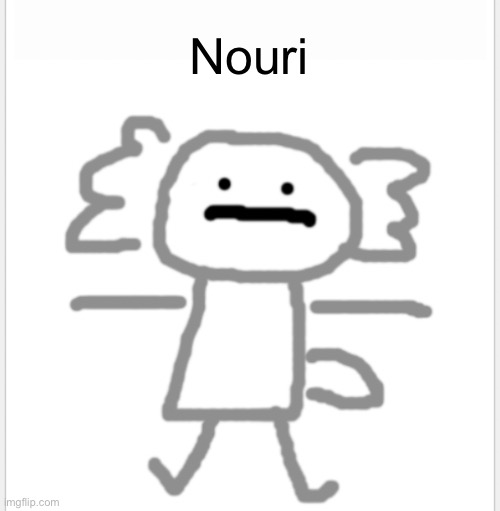 canon name | Nouri | image tagged in al nouri axolotl | made w/ Imgflip meme maker