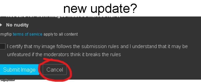 new update? | made w/ Imgflip meme maker