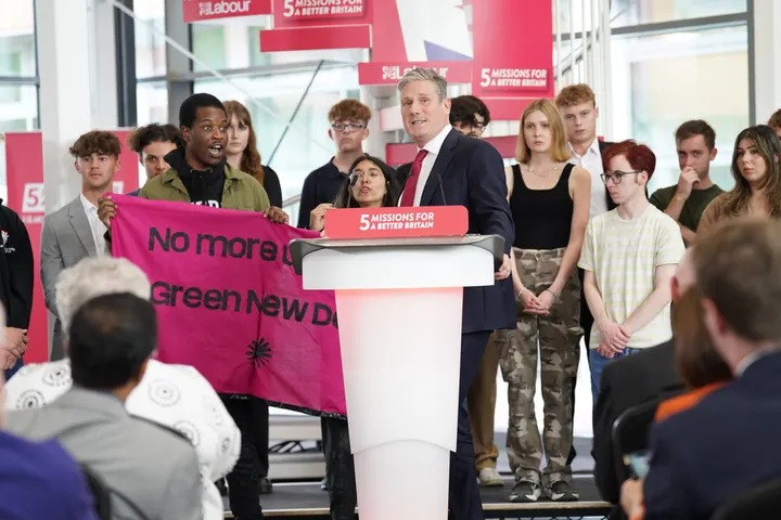 Starmer U turn Green pledge Blank Meme Template