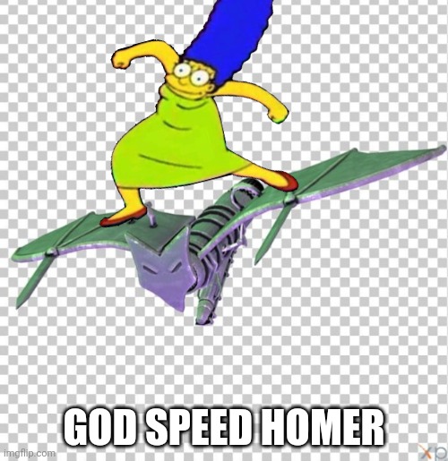 the marge goblin | GOD SPEED HOMER | image tagged in green goblin,marge simpson | made w/ Imgflip meme maker