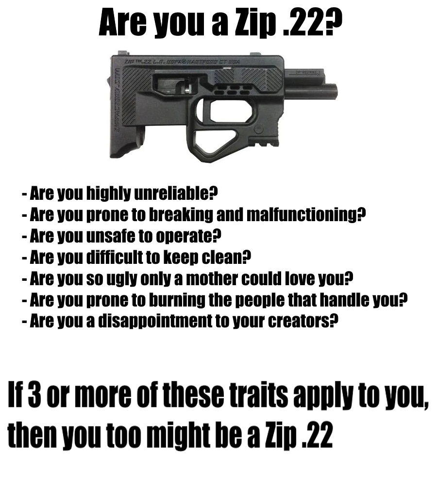 Are you a Zip .22? Blank Meme Template