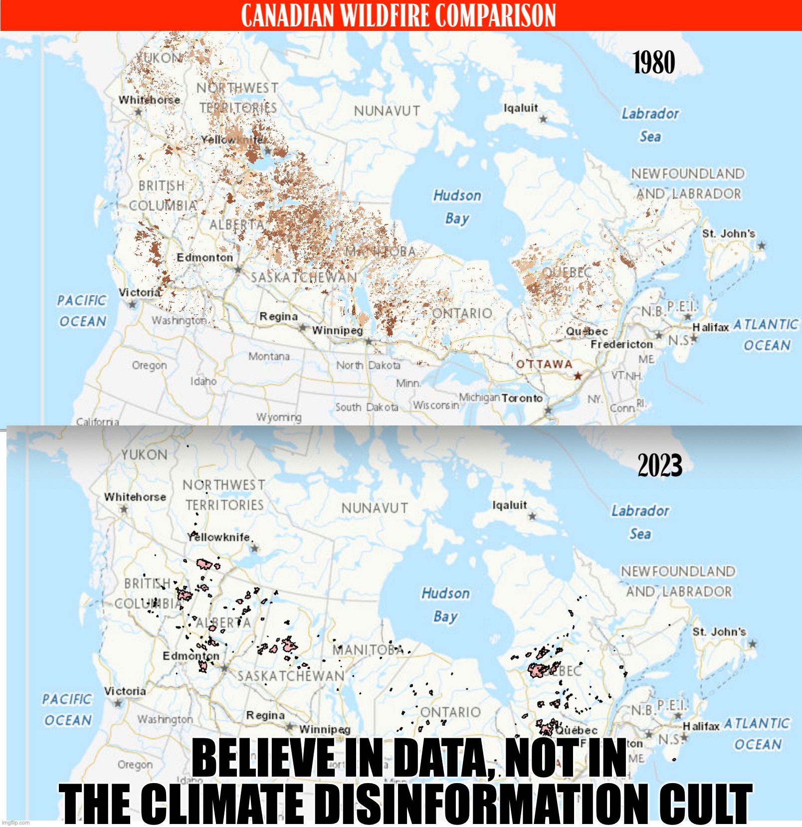FOLLOW THE SCIENCE! | BELIEVE IN DATA, NOT IN; THE CLIMATE DISINFORMATION CULT | image tagged in disinformation,global warming | made w/ Imgflip meme maker