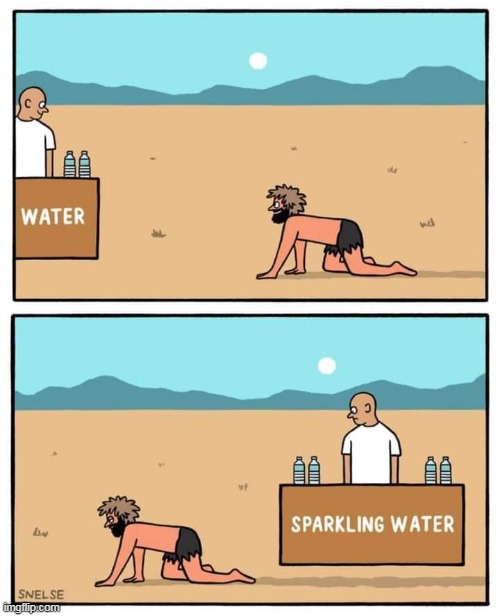 sparking water | image tagged in sparking water,repost,nasty,desert,funny | made w/ Imgflip meme maker