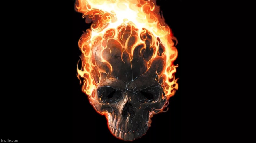 My reaction to that stream: | image tagged in flaming skull | made w/ Imgflip meme maker