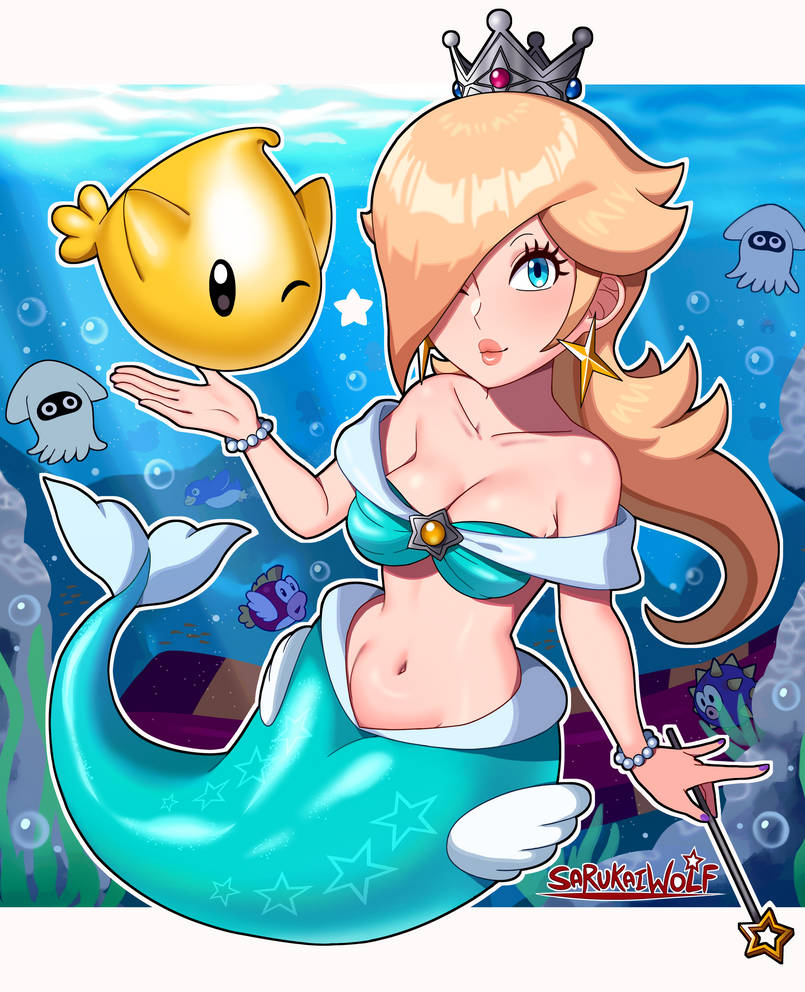 High Quality mermaid rosalina Blank Meme Template