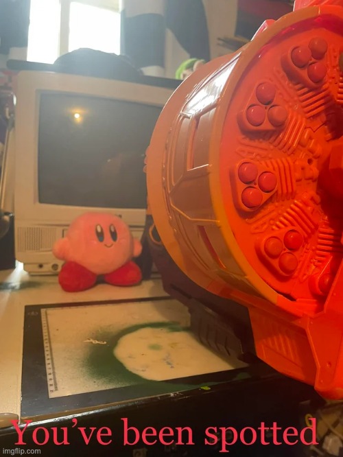 Kirby... WTF WERE U DOING ON THAT PC? | image tagged in kirby,guns,sus | made w/ Imgflip meme maker