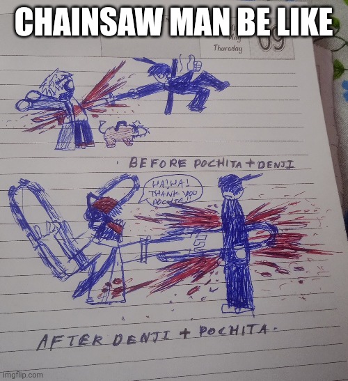 Don't mess with Denji | CHAINSAW MAN BE LIKE | image tagged in memes | made w/ Imgflip meme maker