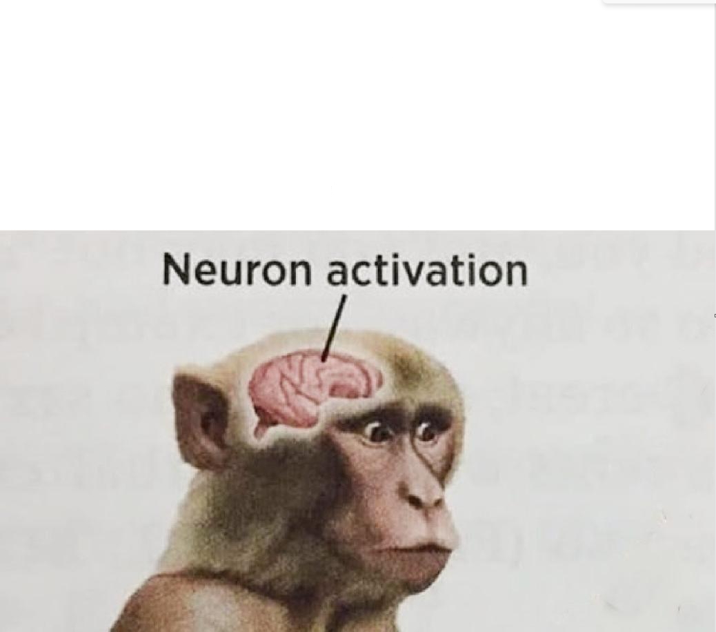 High Quality Monke neuron activation Blank Meme Template