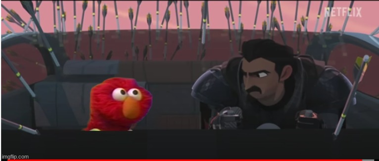 just ran out of context | image tagged in nimona,netflix,elmo,cartoons,sesame street | made w/ Imgflip meme maker
