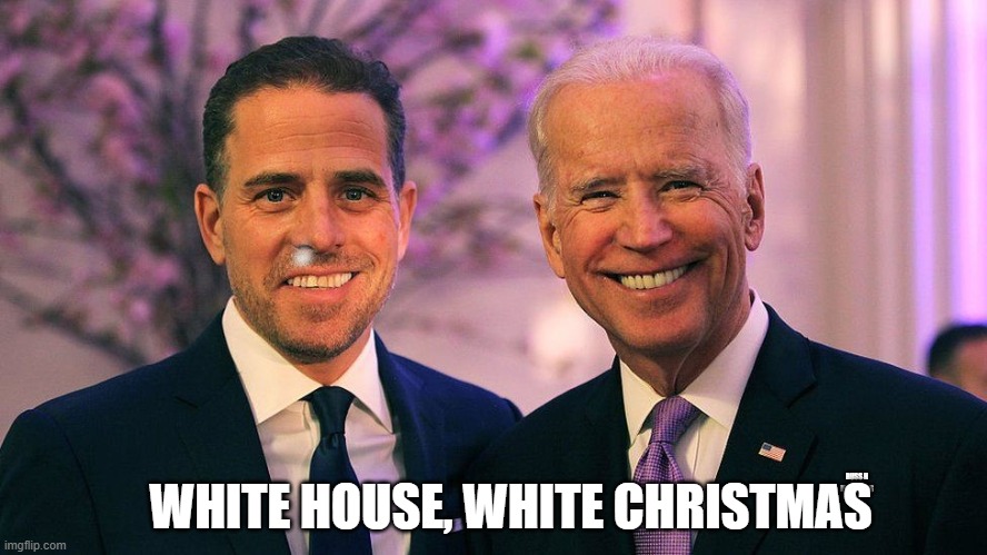 Whitehouse, white christmas! | WHITE HOUSE, WHITE CHRISTMAS; RUSS H MADE THIS | image tagged in hunter biden cocaine,biden,cocaine,hunter,whitehouse | made w/ Imgflip meme maker