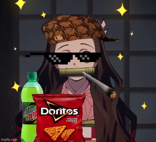 epic mlg Nezuko | image tagged in nezuko demon slayer | made w/ Imgflip meme maker