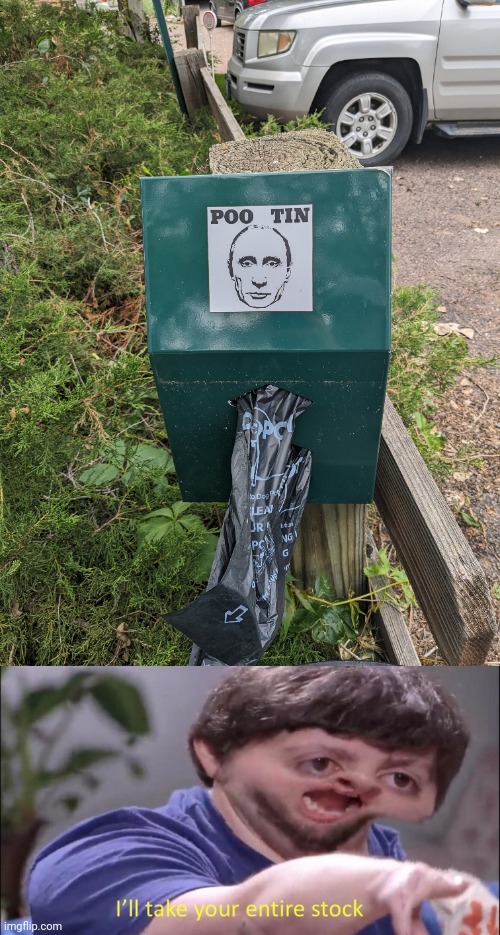 I found this on a hike | image tagged in i'll take your entire stock | made w/ Imgflip meme maker