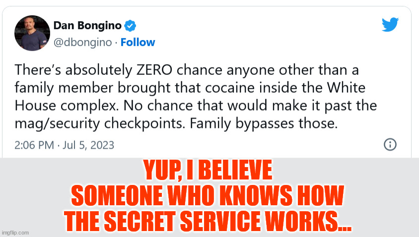 YUP, I BELIEVE SOMEONE WHO KNOWS HOW THE SECRET SERVICE WORKS... | made w/ Imgflip meme maker