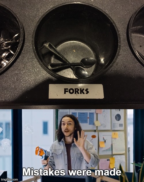 Spoons | image tagged in mistakes were made,forks,spoons,spoon,you had one job,memes | made w/ Imgflip meme maker
