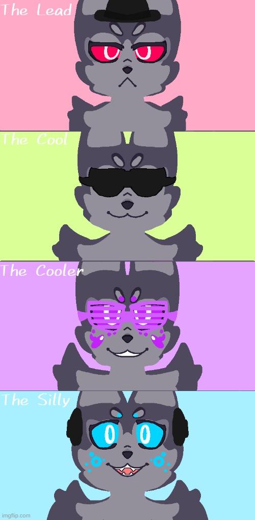 Kaiju Paradise FanArt of the 4 gray wolves!! | image tagged in kaiju paradise,art,furry,fanart | made w/ Imgflip meme maker