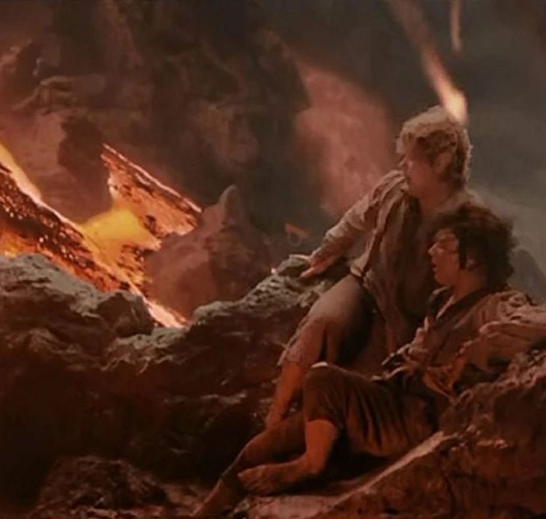 Sam and Frodo at Mt Doom Blank Meme Template