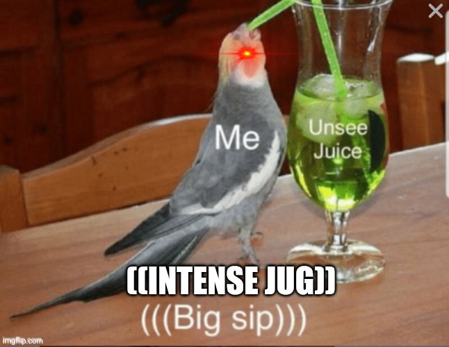 Unseen juice | ((INTENSE JUG)) | image tagged in unseen juice | made w/ Imgflip meme maker