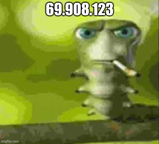 smoking caterpillar | 69.908.123 | image tagged in smoking caterpillar | made w/ Imgflip meme maker