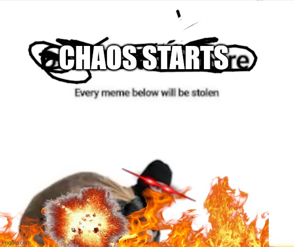 CHAOS | CHAOS STARTS | image tagged in detroit | made w/ Imgflip meme maker