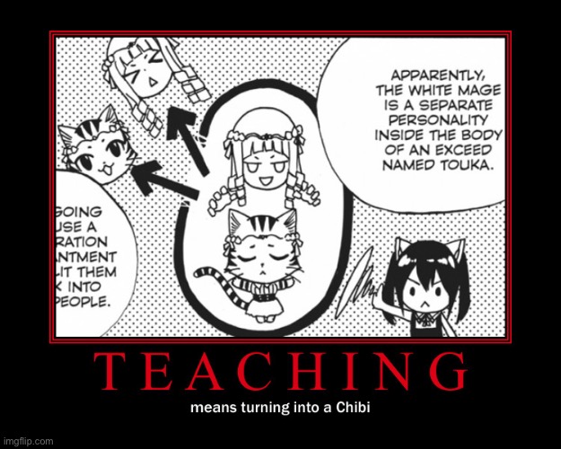 In any anime and manga | image tagged in wendy marvell,memes,fairy tail,fairy tail 100 years quest,demotivationals,teaching | made w/ Imgflip meme maker