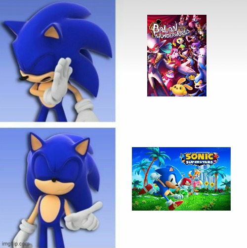 SONIC SUPERSTARS HYYYYPE! WOOP WOOP! | image tagged in sonic hotline bling | made w/ Imgflip meme maker