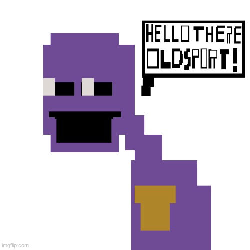 purple guy says hello | made w/ Imgflip meme maker