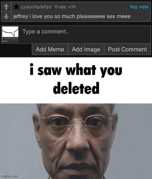 image tagged in i saw what you deleted | made w/ Imgflip meme maker