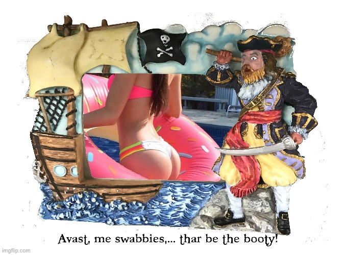 Arrrgh! | image tagged in booty,pirate | made w/ Imgflip meme maker