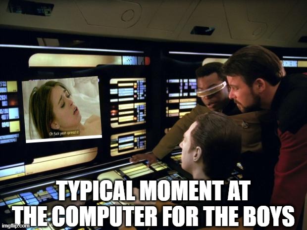 Computer Shenanigans | TYPICAL MOMENT AT THE COMPUTER FOR THE BOYS | image tagged in star trek it's easy | made w/ Imgflip meme maker