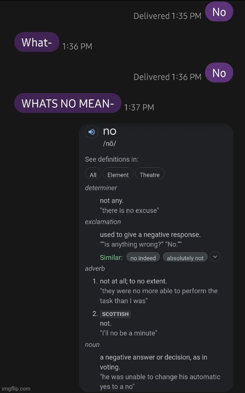 No. | image tagged in no | made w/ Imgflip meme maker