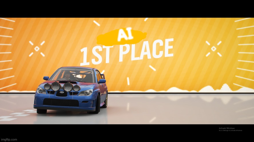 forza horizon 4 1st place | AI | image tagged in forza horizon 4 1st place | made w/ Imgflip meme maker