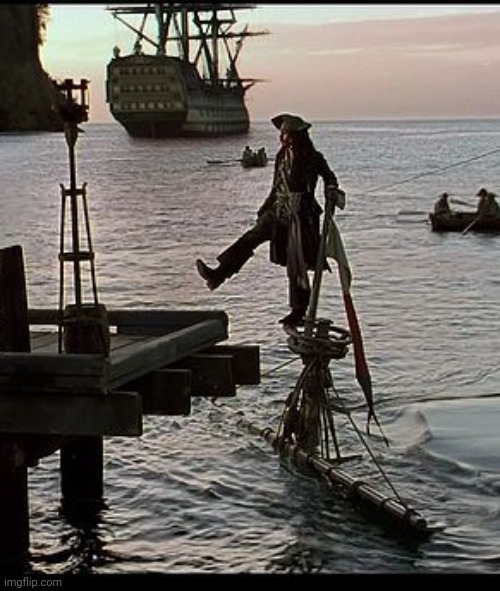 Jack Sparrow dock scene | image tagged in jack sparrow dock scene | made w/ Imgflip meme maker