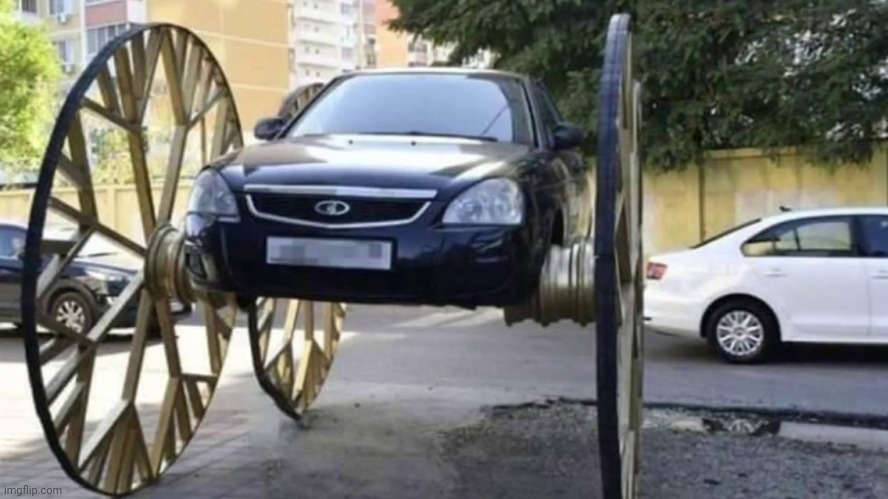 #2,389 | image tagged in cursed image,cursed,cars,wheels,wtf,high | made w/ Imgflip meme maker