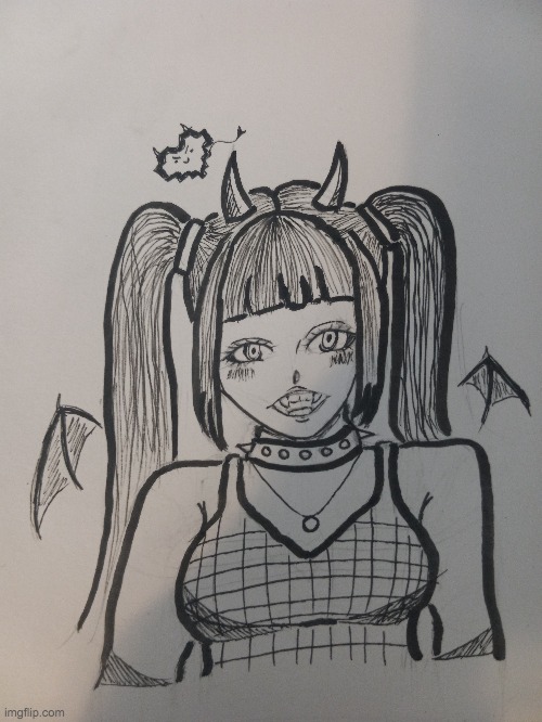 demon | image tagged in demon,drawing,anime | made w/ Imgflip meme maker