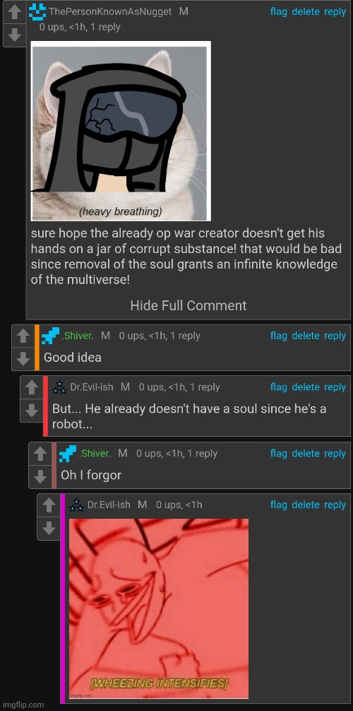 Gottem (wait, if it gives people infinite knowledge does that mean corpses are the smartest beings in imgflip-bossfights?) | made w/ Imgflip meme maker