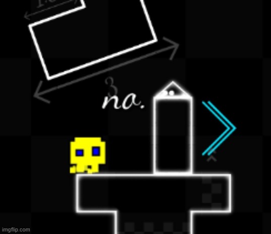 tall spike guy, destroyer of geometry dash icons | made w/ Imgflip meme maker