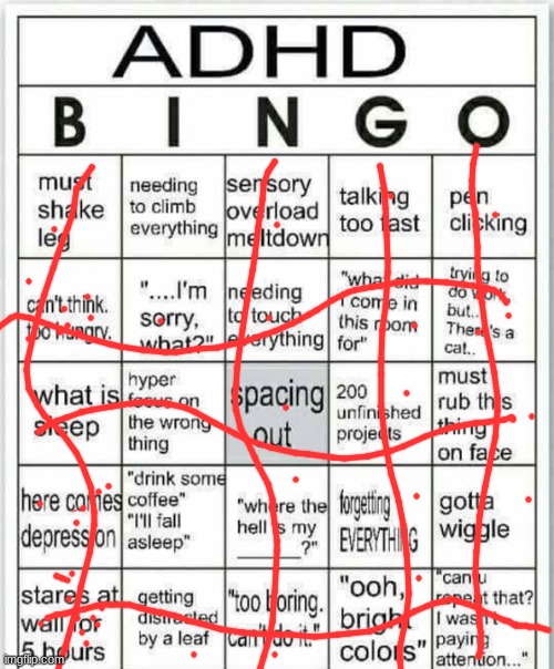 whoopsie | image tagged in adhd bingo | made w/ Imgflip meme maker