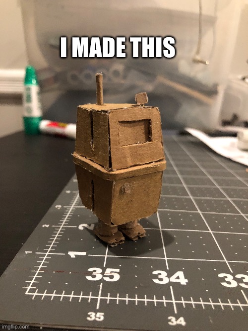 Gonk | I MADE THIS | image tagged in droids,star wars,cardboard,diy | made w/ Imgflip meme maker