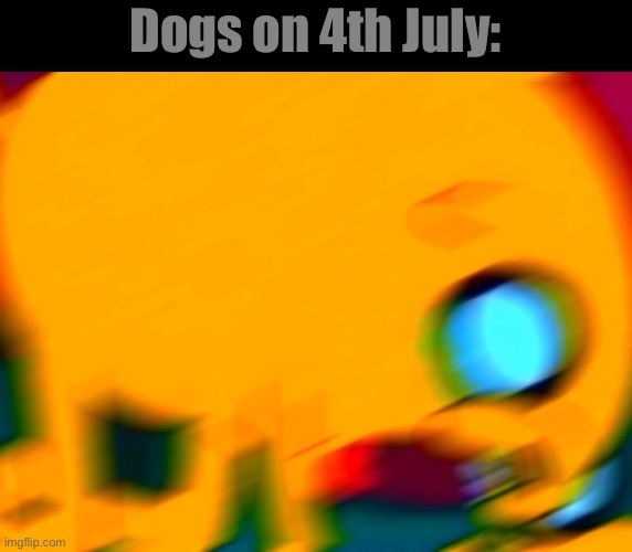 Jake Screaming | Dogs on 4th July: | image tagged in jake screaming | made w/ Imgflip meme maker