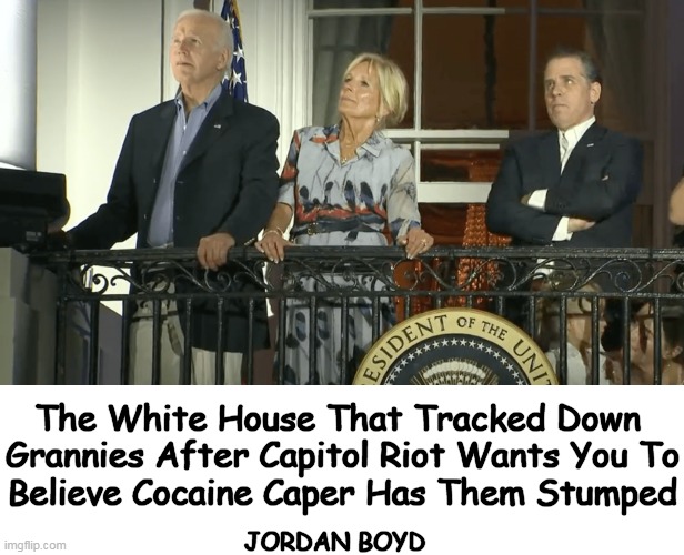 Weird how WH leaks on where the cocaine was found keep on changing. Tom Fitton | The White House That Tracked Down 
Grannies After Capitol Riot Wants You To
Believe Cocaine Caper Has Them Stumped; JORDAN BOYD | image tagged in politics,white house,cocaine,cover up,double standards,political humor | made w/ Imgflip meme maker