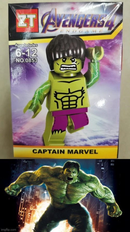 The Incredible Hulk, not Captain Marvel | image tagged in incredible hulk,the incredible hulk,you had one job,memes,captain marvel,hulk | made w/ Imgflip meme maker