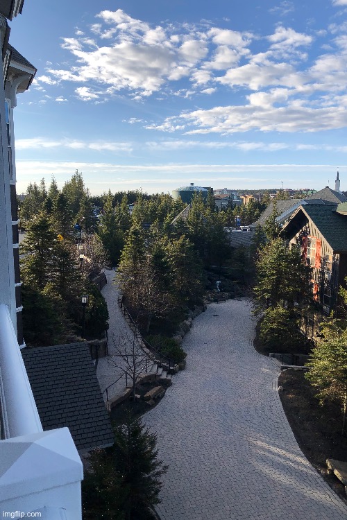 The view from my hotel room at snowshoe ski resort in West Virginia, February 2023 | image tagged in snowshoe,west virginia,hotel | made w/ Imgflip meme maker