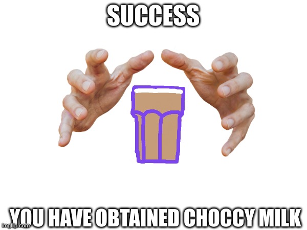 SUCCESS YOU HAVE OBTAINED CHOCCY MILK | made w/ Imgflip meme maker