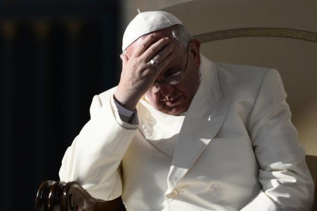 High Quality Pope Francis Facepalm Blank Meme Template